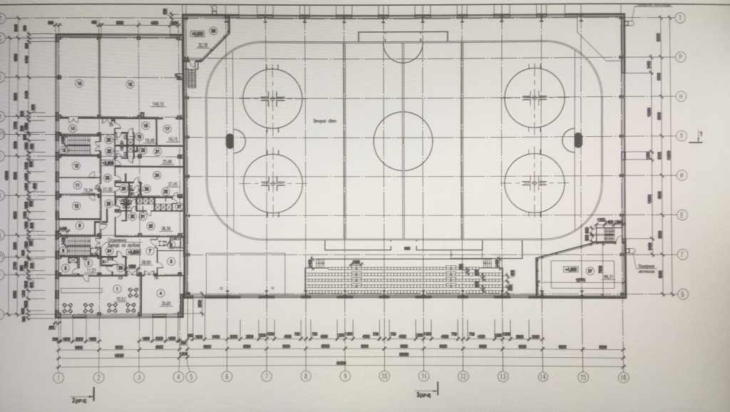 Чертеж ледовой арены